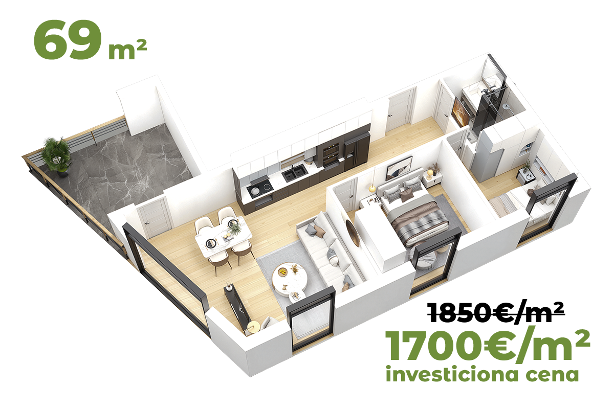 Stan na spratu dvosoban