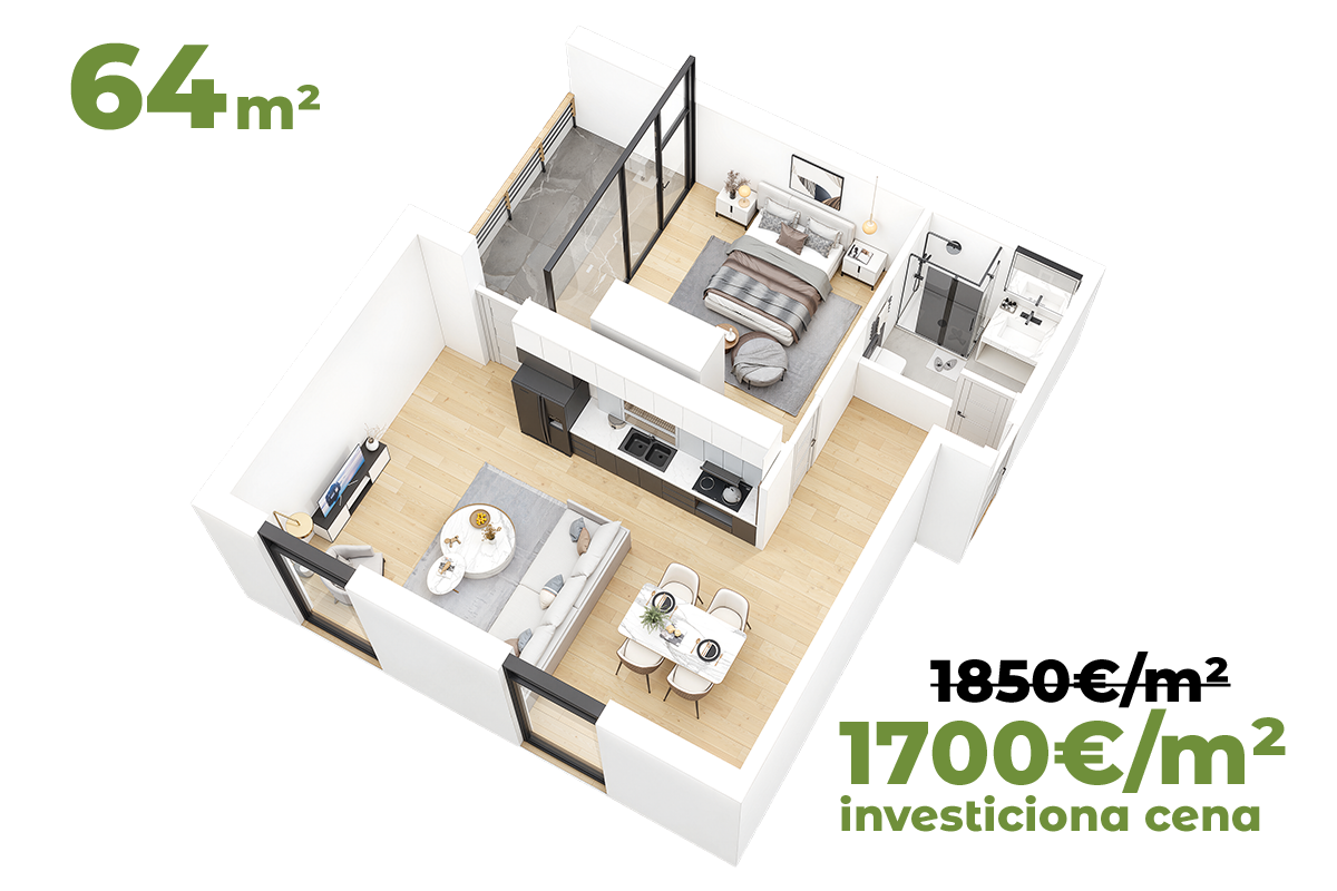 Stan na spratu jednosoban