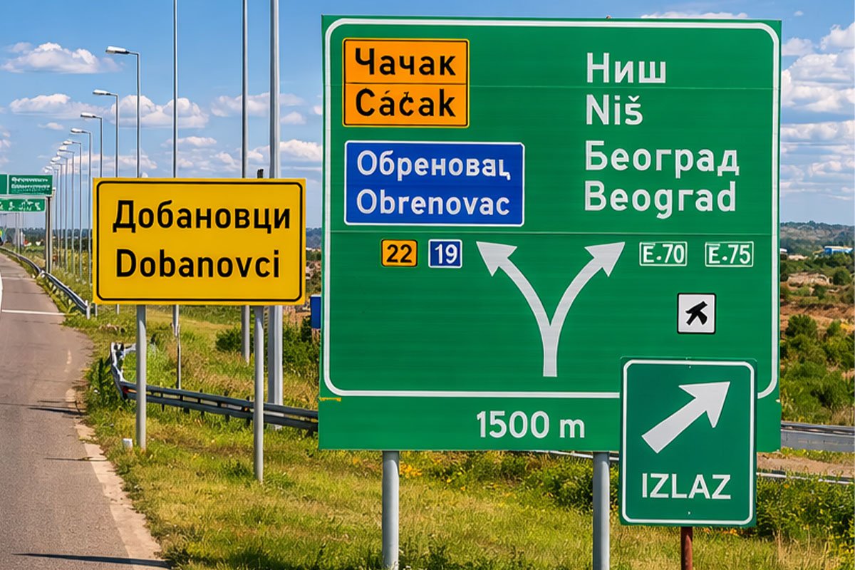 Dobanovci skretanje sa auto puta smer ka Beogradu