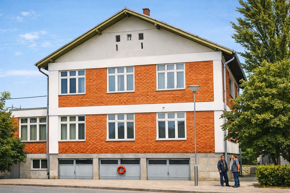 Stara slika ambulante na cantru dobanovaca