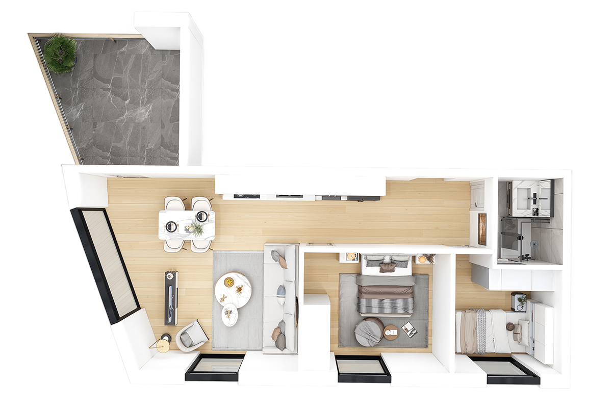 Stan na spratu dvosoban